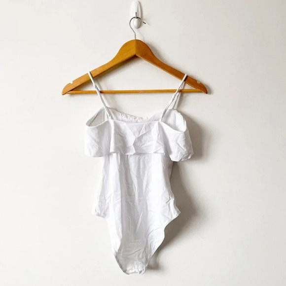 Aritzia Wilfred Nyla One Piece Ruffle Swim Bodysuit White Size Small - Picture 6 of 9